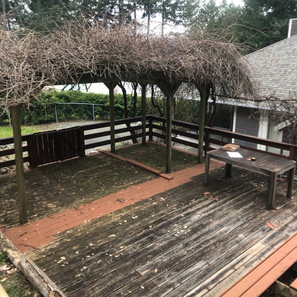 Maple Bay Pergola Before Photo